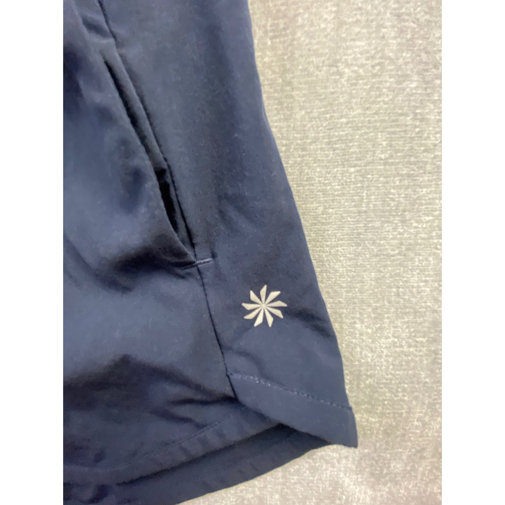 Athleta Girl Navy Blue Smocked Waist Athletic Running Shorts Size‎ XL 14 - Picture 2 of 4